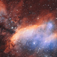 Illustration for article titled The beautiful Prawn Nebula has been hiding in the wrong wavelengths